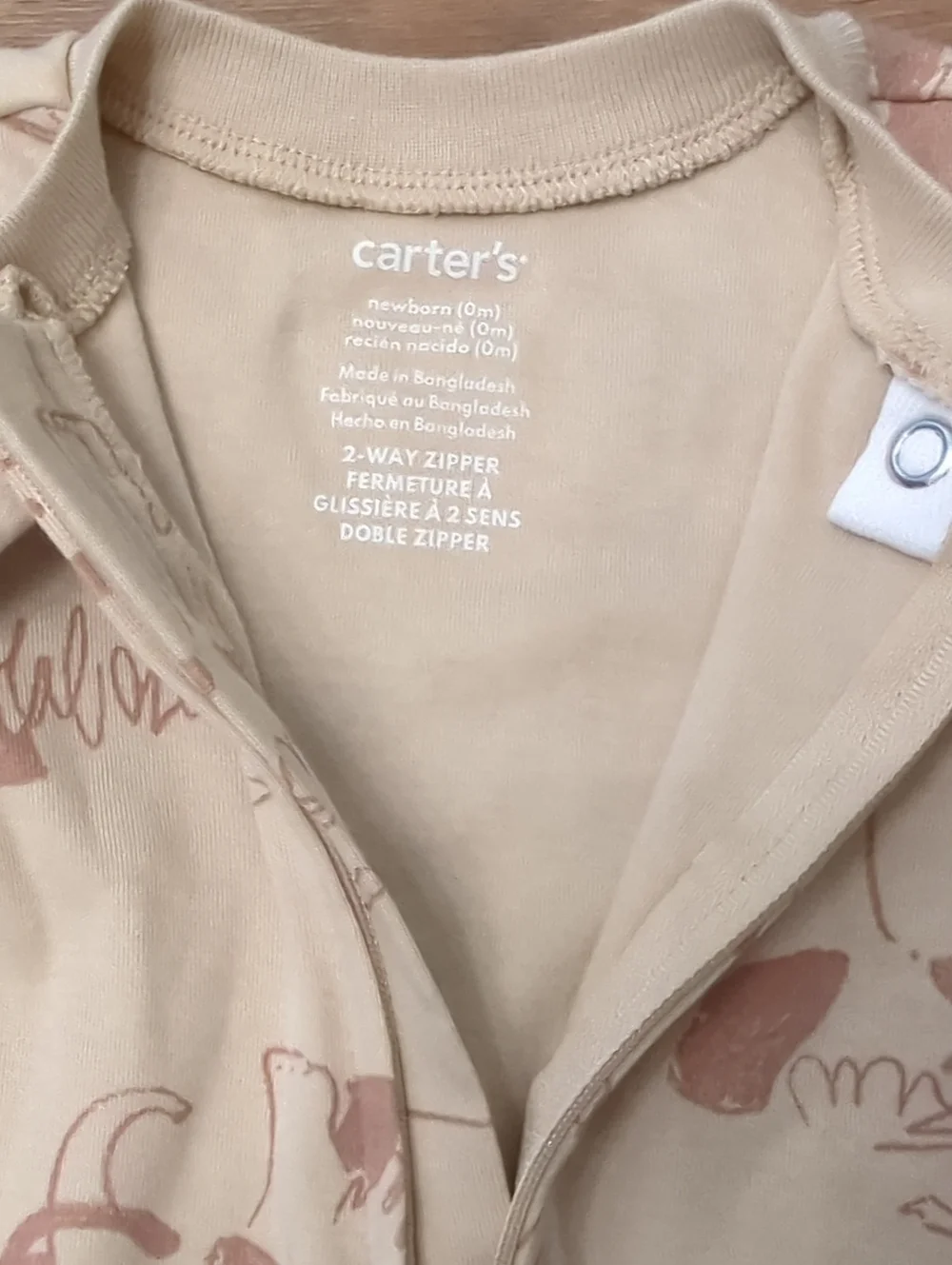 NWT Carter's Puppy Dog Zip Footies, NB